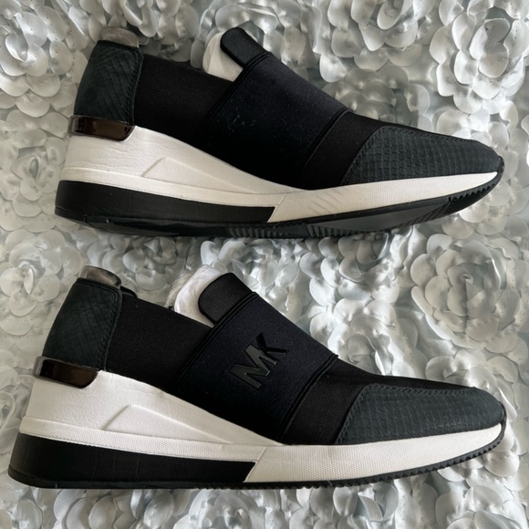 Michael Kors Felix Trainor Canvas Black 10M - Picture 2 of 3